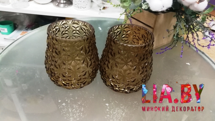 картинка Чаша-подсвечник коричневая